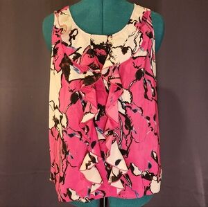 Floral Pink Sleeveless Top